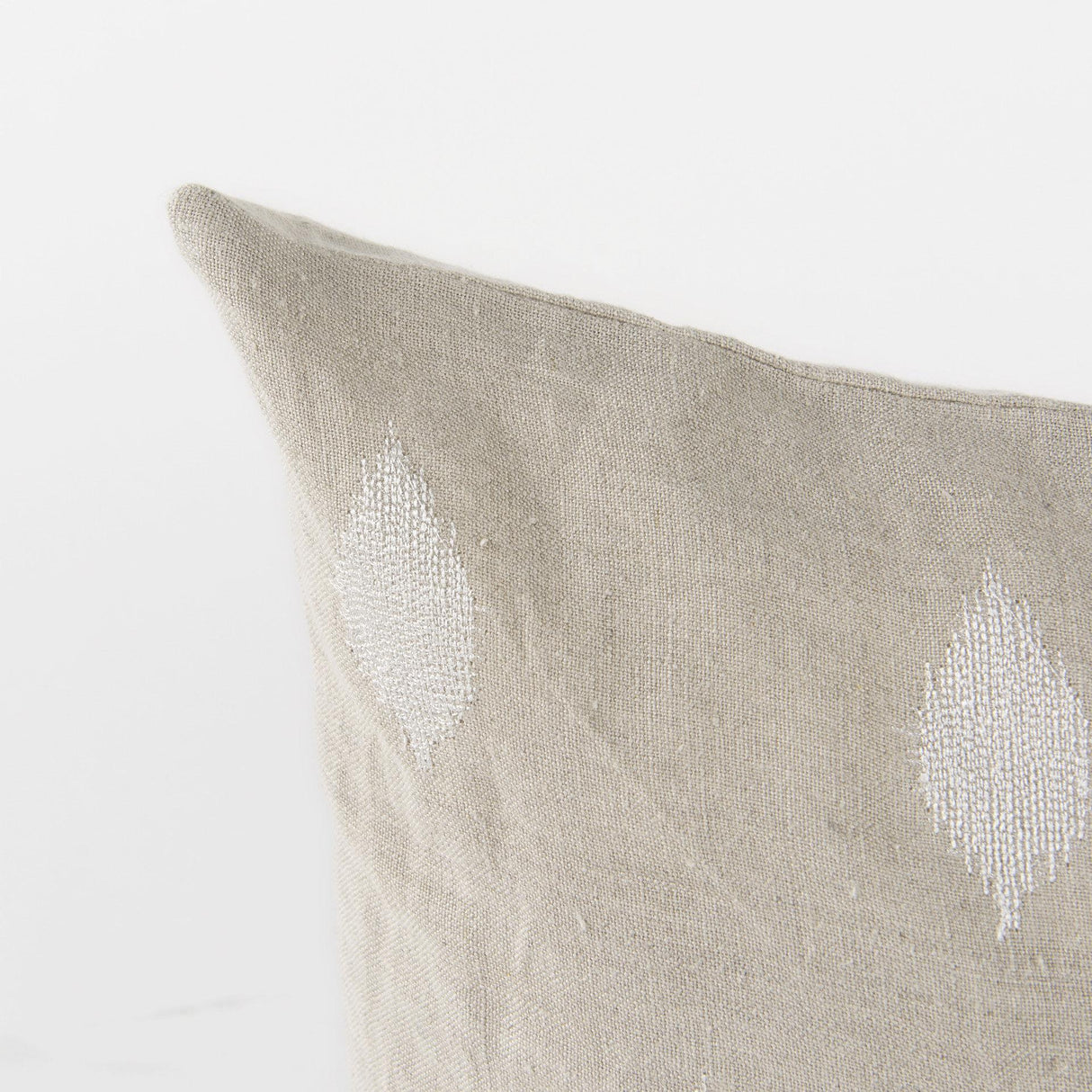 Mercana Enya 13L x 21W Beige and Cream Fabric Patterned Decorative Pillow Cover