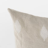 Mercana Enya 13L x 21W Beige and Cream Fabric Patterned Decorative Pillow Cover