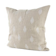Mercana Enya 18L x 18W Beige and Cream Fabric Patterned Decorative Pillow Cover