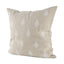 Mercana Enya 18L x 18W Beige and Cream Fabric Patterned Decorative Pillow Cover