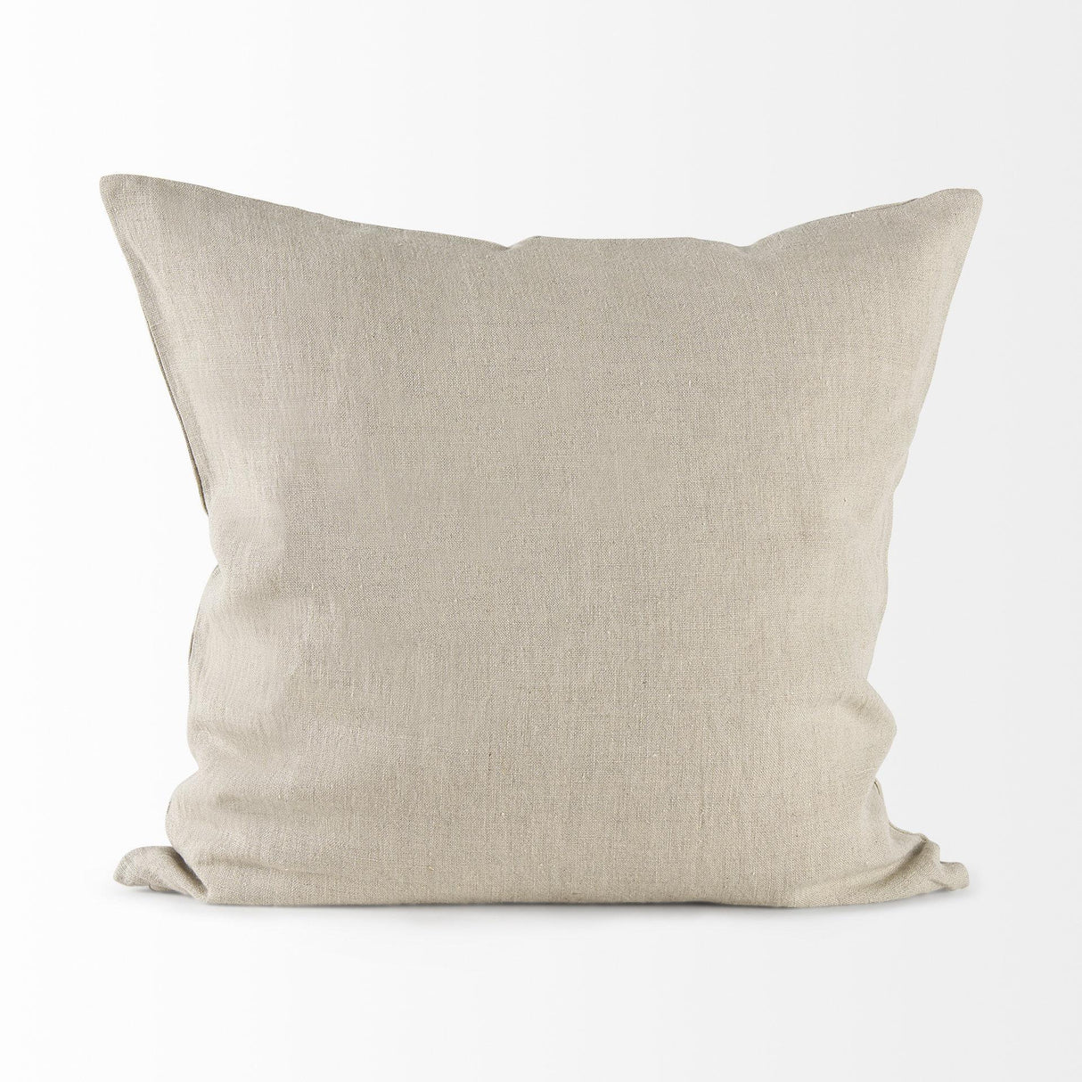 Mercana Enya 18L x 18W Beige and Cream Fabric Patterned Decorative Pillow Cover