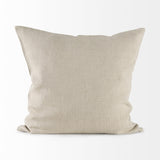 Mercana Enya 18L x 18W Beige and Cream Fabric Patterned Decorative Pillow Cover