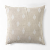Mercana Enya 18L x 18W Beige and Cream Fabric Patterned Decorative Pillow Cover