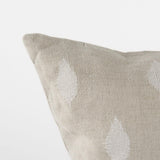 Mercana Enya 18L x 18W Beige and Cream Fabric Patterned Decorative Pillow Cover