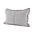 Mercana Thais 13L x 21W Gray Fabric Fringed Decorative Pillow Cover