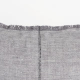 Mercana Thais 13L x 21W Gray Fabric Fringed Decorative Pillow Cover