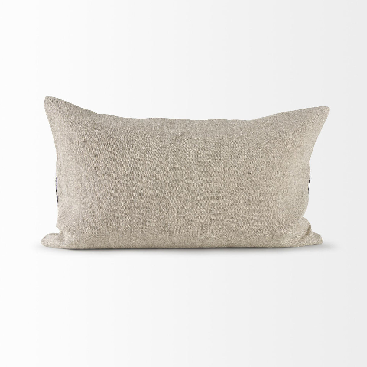 Mercana Raquel 13L x 21W Beige and Black Fabric Plaid Decorative Pillow Cover