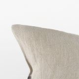 Mercana Raquel 13L x 21W Beige and Black Fabric Plaid Decorative Pillow Cover