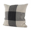 Mercana Raquel 18L x 18W Beige and Black Fabric Plaid Decorative Pillow Cover