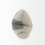 Mercana Raquel 18L x 18W Beige and Black Fabric Plaid Decorative Pillow Cover