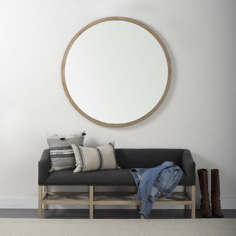 Mercana Thalia 18L x 18W Black and Beige Fabric Striped and Fringed Decorative Pillow Cover