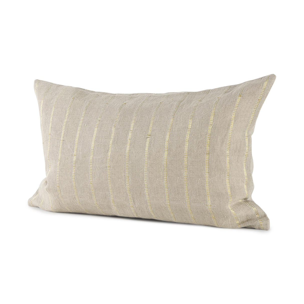 Mercana Danika 13.0L x 21.0W x 0.2H Beige and Gold Fabric Decorative Pillow Cover