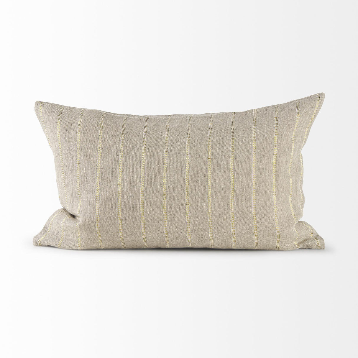 Mercana Danika 13.0L x 21.0W x 0.2H Beige and Gold Fabric Decorative Pillow Cover