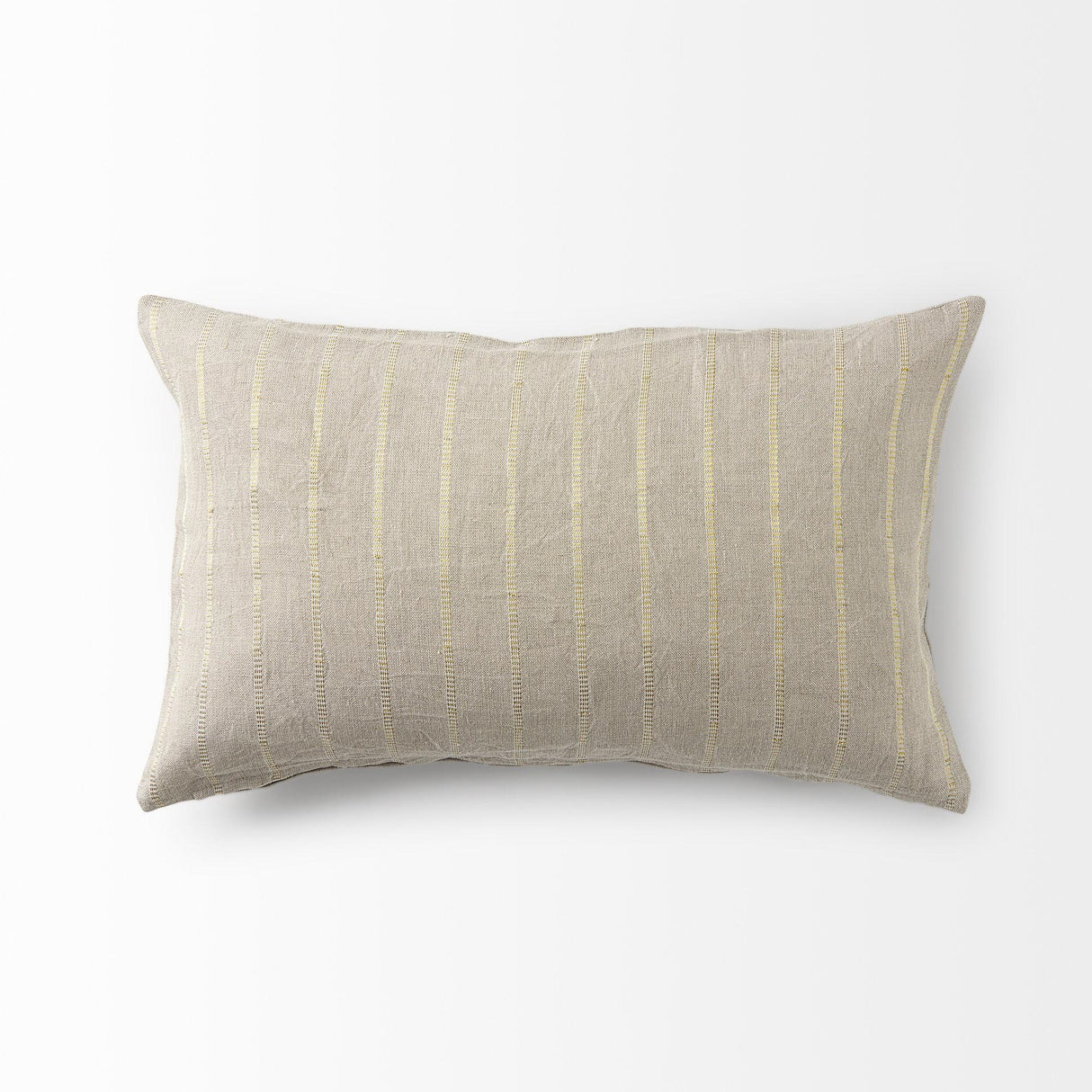 Mercana Danika 13.0L x 21.0W x 0.2H Beige and Gold Fabric Decorative Pillow Cover