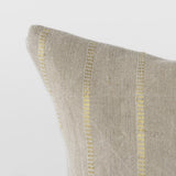 Mercana Danika 13.0L x 21.0W x 0.2H Beige and Gold Fabric Decorative Pillow Cover