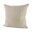 Mercana Danika 18 x 18 Beige and Gold Fabric Decorative Pillow Cover