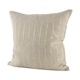 Mercana Danika 18 x 18 Beige and Gold Fabric Decorative Pillow Cover