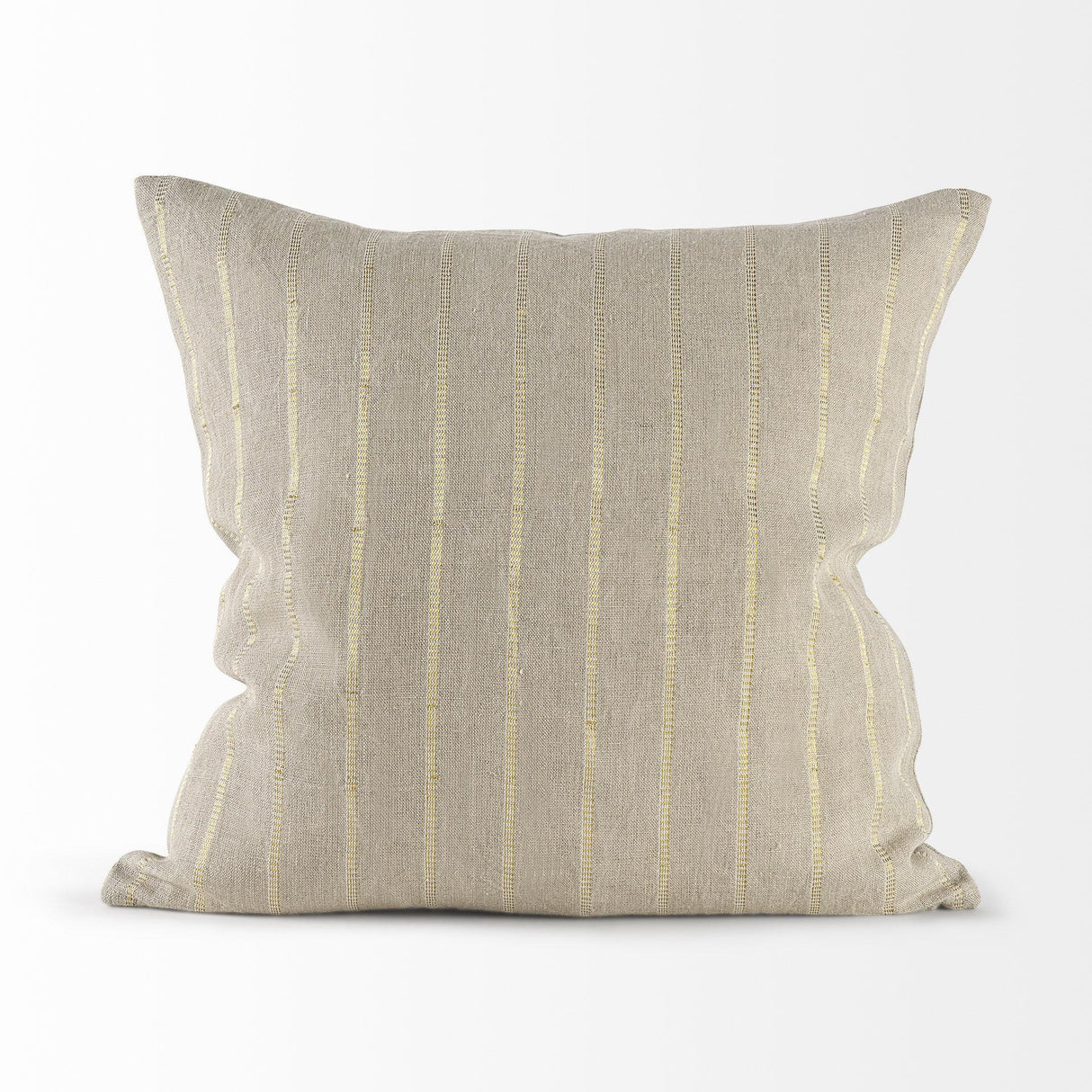 Mercana Danika 18 x 18 Beige and Gold Fabric Decorative Pillow Cover
