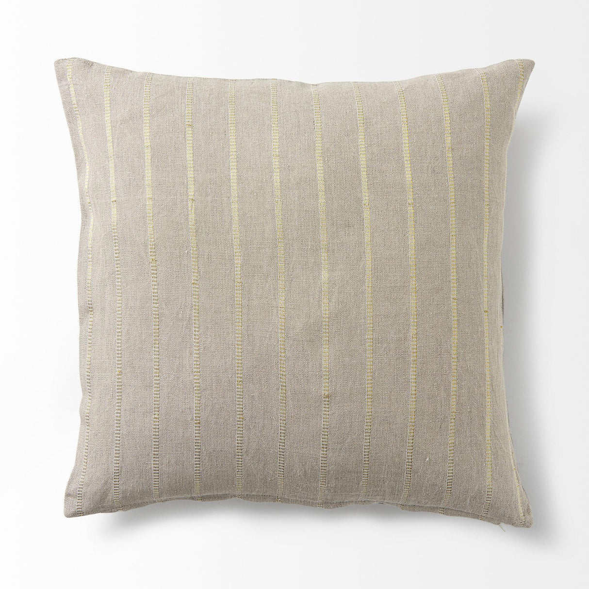Mercana Danika 18 x 18 Beige and Gold Fabric Decorative Pillow Cover