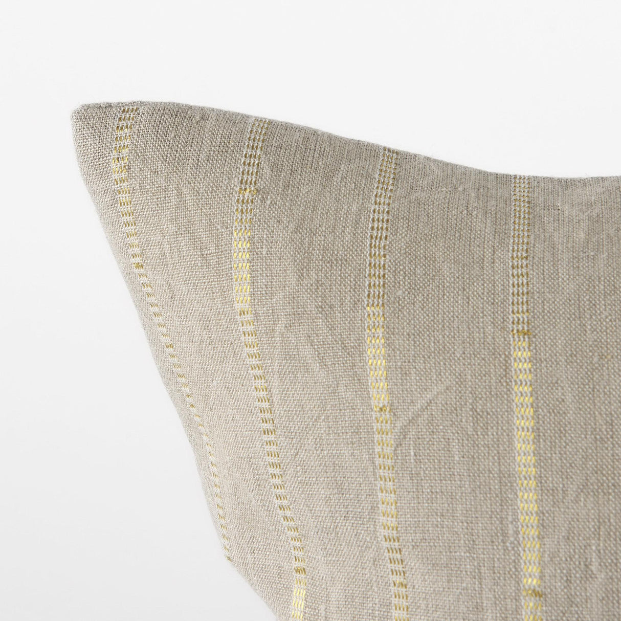 Mercana Danika 18 x 18 Beige and Gold Fabric Decorative Pillow Cover