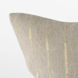 Mercana Danika 18 x 18 Beige and Gold Fabric Decorative Pillow Cover