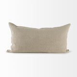 Mercana Isolde 14L x 26W Beige and Black Fabric Color Blocked Decorative Pillow Cover