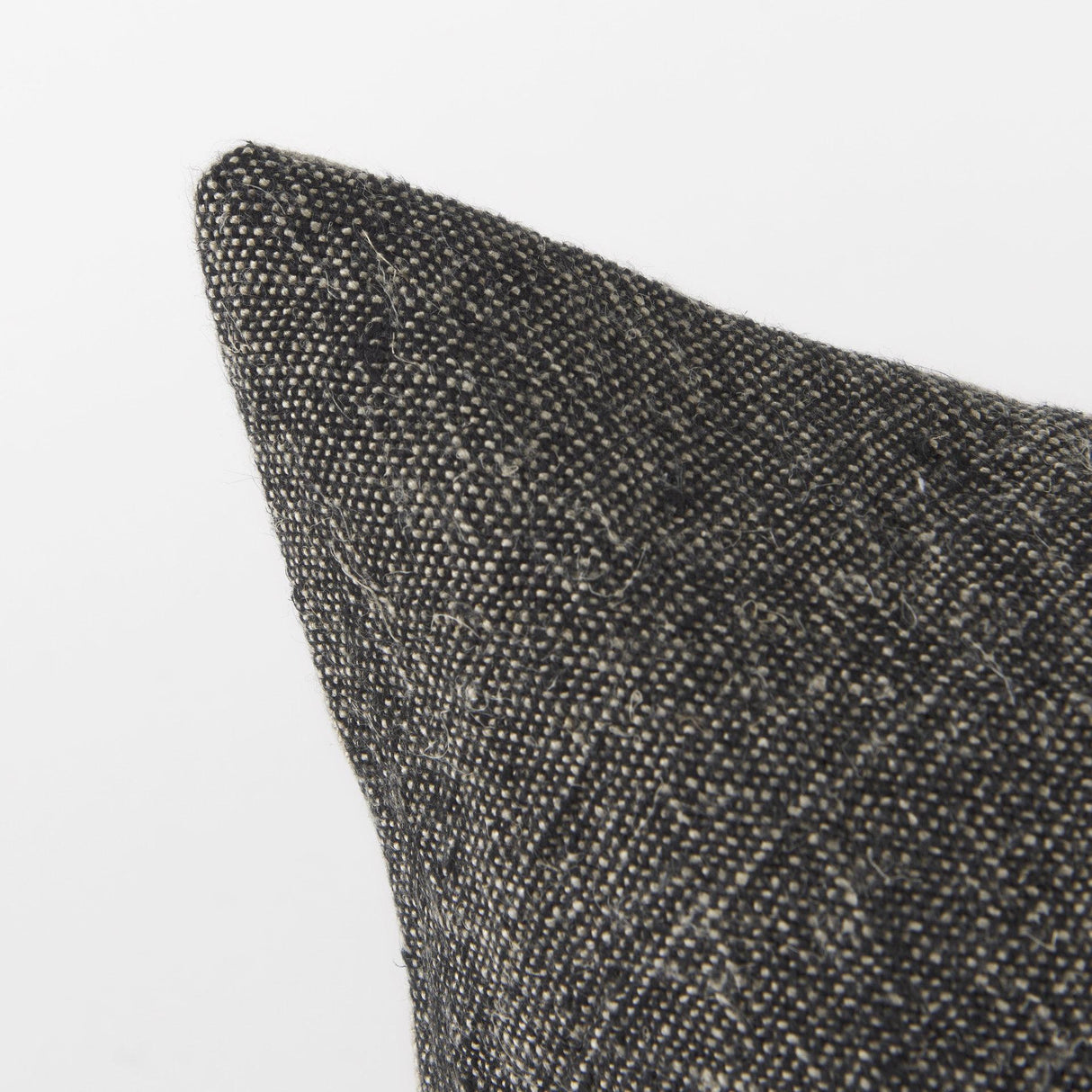 Mercana Isolde 14L x 26W Beige and Black Fabric Color Blocked Decorative Pillow Cover