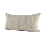 Mercana Ivivva 14L x 26W Beige Fabric Textured Decorative Pillow Cover