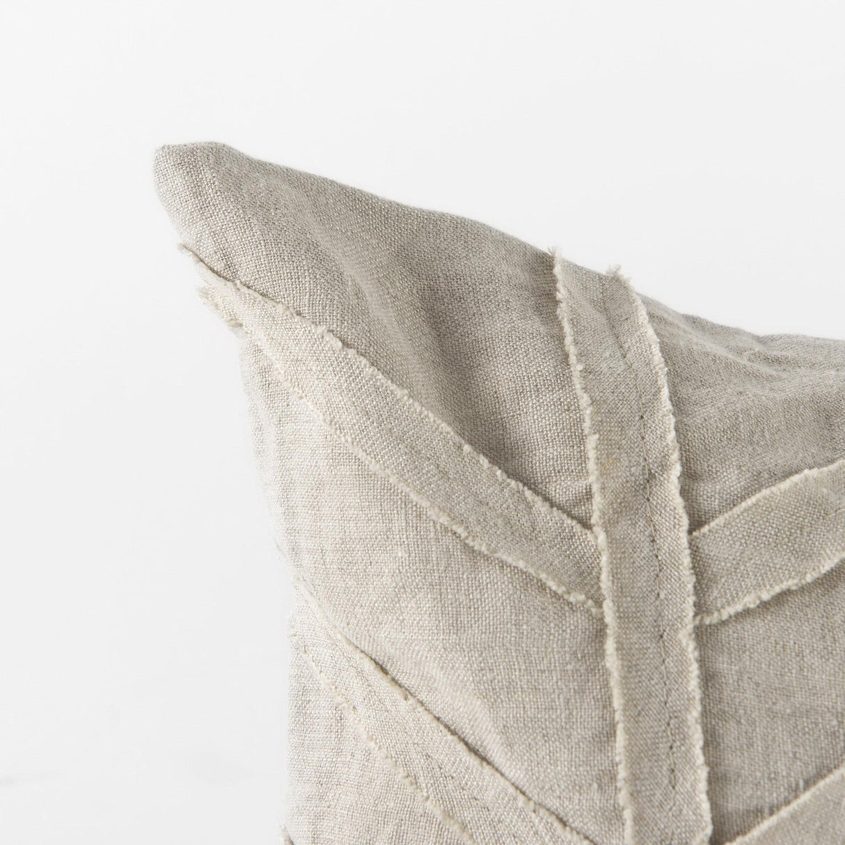 Mercana Ivivva 14L x 26W Beige Fabric Textured Decorative Pillow Cover