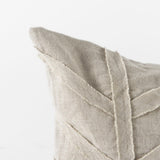 Mercana Ivivva 14L x 26W Beige Fabric Textured Decorative Pillow Cover