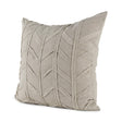 Mercana Ivivva 20L x 20W Beige Fabric Textured Decorative Pillow Cover
