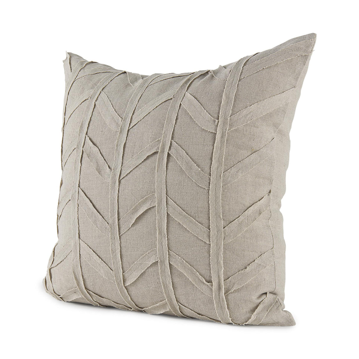 Mercana Ivivva 20L x 20W Beige Fabric Textured Decorative Pillow Cover