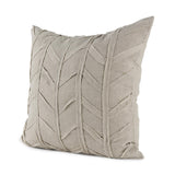 Mercana Ivivva 20L x 20W Beige Fabric Textured Decorative Pillow Cover