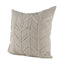 Mercana Ivivva 20L x 20W Beige Fabric Textured Decorative Pillow Cover