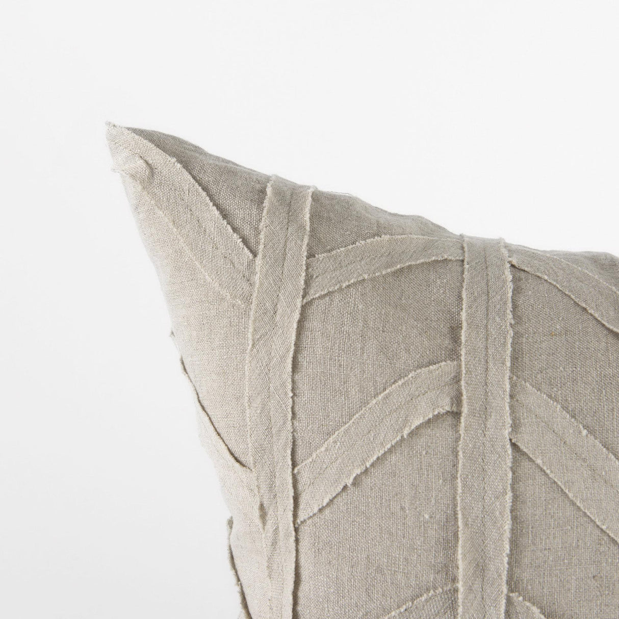 Mercana Ivivva 20L x 20W Beige Fabric Textured Decorative Pillow Cover