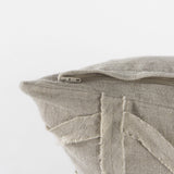 Mercana Ivivva 20L x 20W Beige Fabric Textured Decorative Pillow Cover