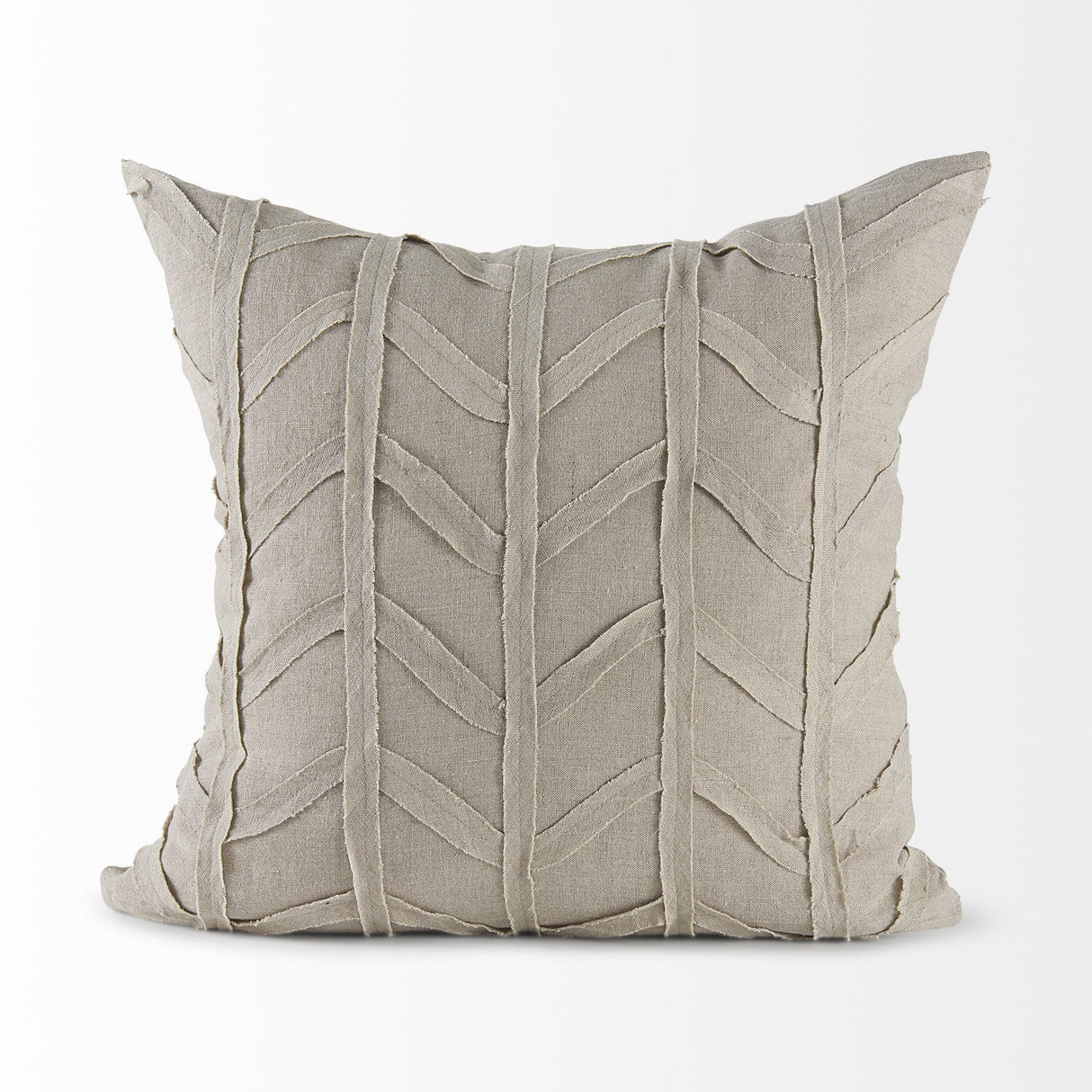 Mercana Ivivva 20L x 20W Beige Fabric Textured Decorative Pillow Cover