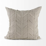Mercana Ivivva 20L x 20W Beige Fabric Textured Decorative Pillow Cover