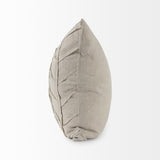 Mercana Ivivva 20L x 20W Beige Fabric Textured Decorative Pillow Cover