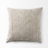Mercana Ivivva 20L x 20W Beige Fabric Textured Decorative Pillow Cover
