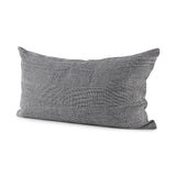 Mercana Ramone 14 x 26 White and Black Fabric Decorative Pillow Cover