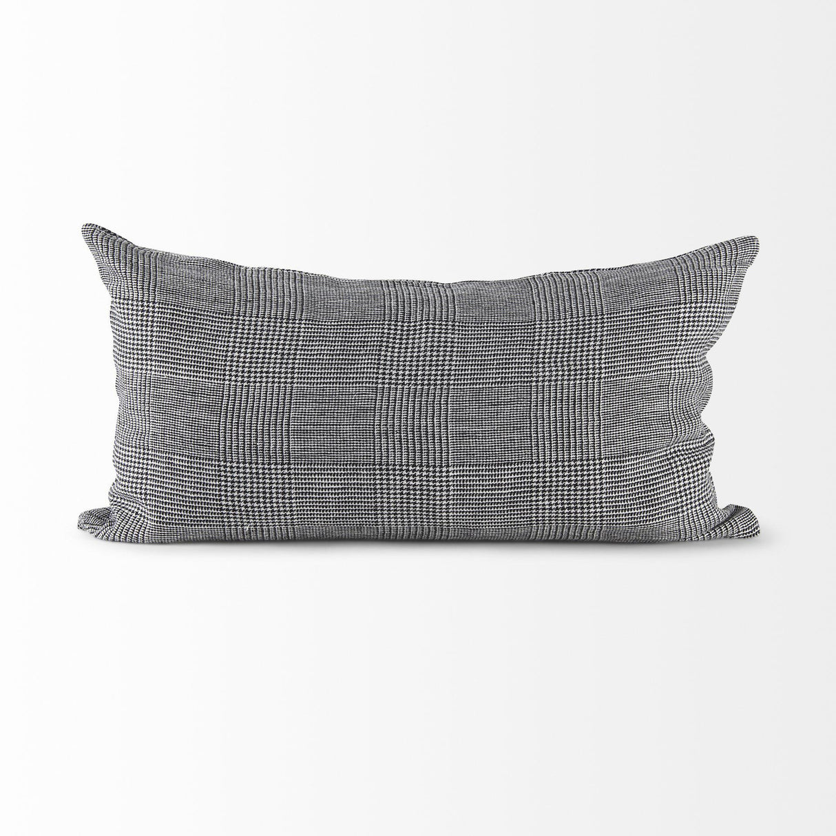 Mercana Ramone 14 x 26 White and Black Fabric Decorative Pillow Cover