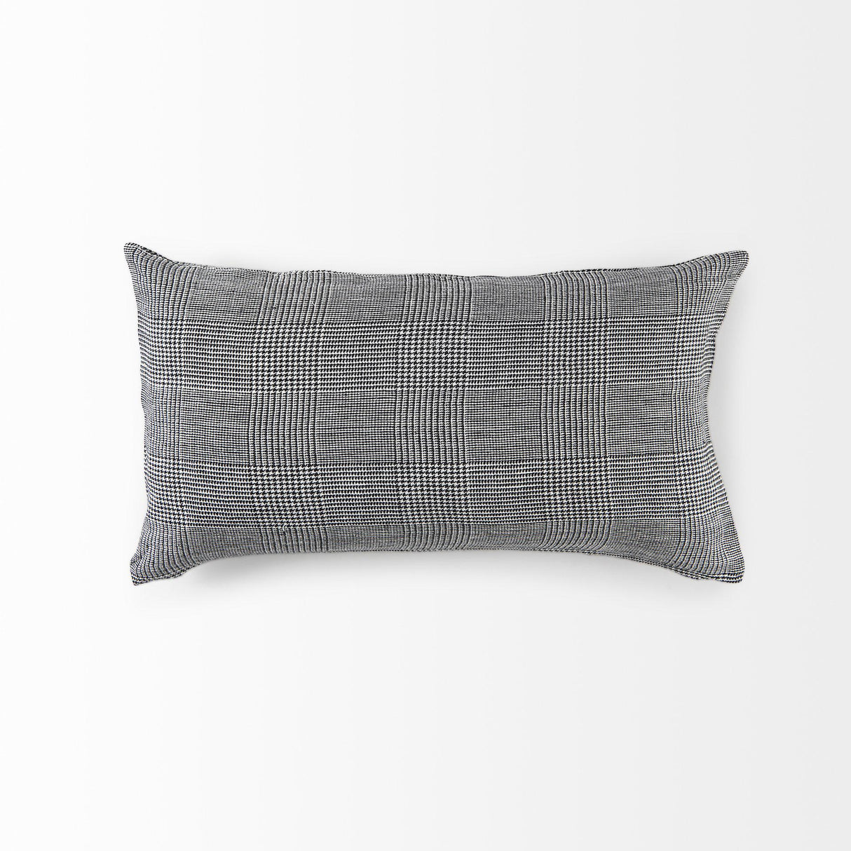 Mercana Ramone 14 x 26 White and Black Fabric Decorative Pillow Cover