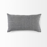 Mercana Ramone 14 x 26 White and Black Fabric Decorative Pillow Cover