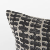 Mercana Miriam 13L x 21W Beige and Black Fabric Patterned Decorative Pillow Cover