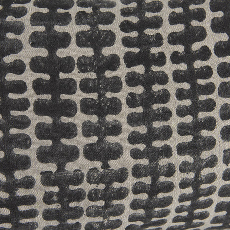 Mercana Miriam 13L x 21W Beige and Black Fabric Patterned Decorative Pillow Cover