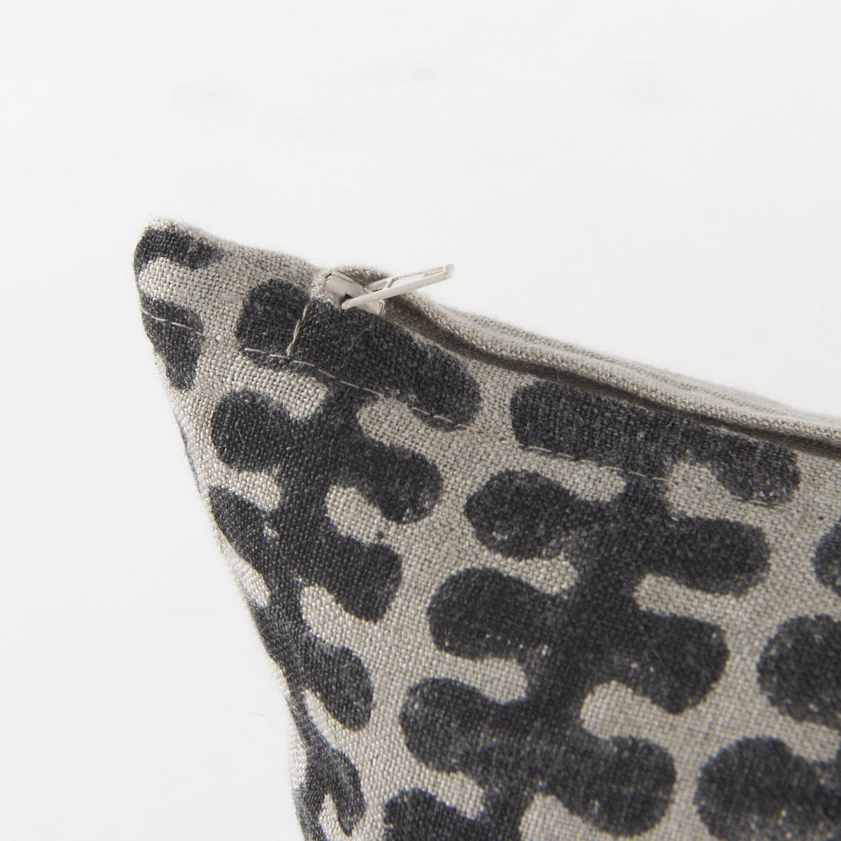 Mercana Miriam 13L x 21W Beige and Black Fabric Patterned Decorative Pillow Cover