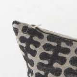 Mercana Miriam 13L x 21W Beige and Black Fabric Patterned Decorative Pillow Cover