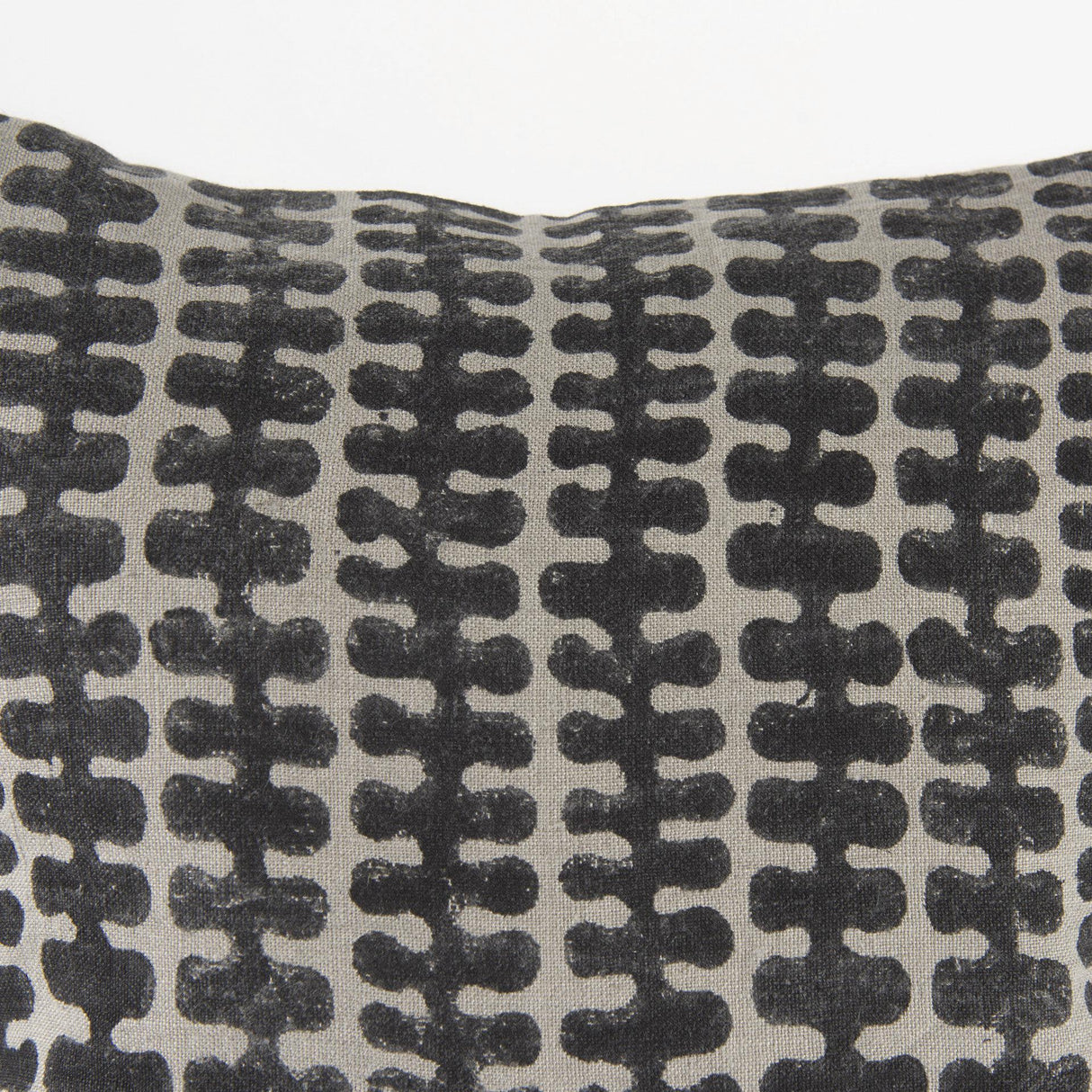 Mercana Miriam 18L x 18W Beige and Black Fabric Patterned Decorative Pillow Cover