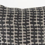 Mercana Miriam 18L x 18W Beige and Black Fabric Patterned Decorative Pillow Cover